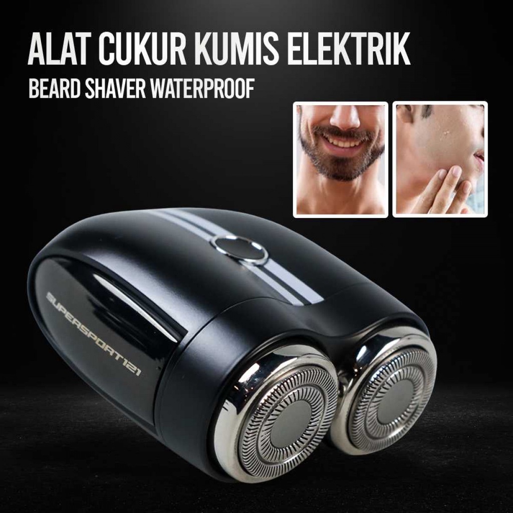 Alat Cukur Elektrik Portable Beard Shaver Waterproof USB Dry Wet