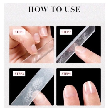 Pengkilap Kikir Kuku Kaca Nano Glass Nail File Manicure Nail Art Glow