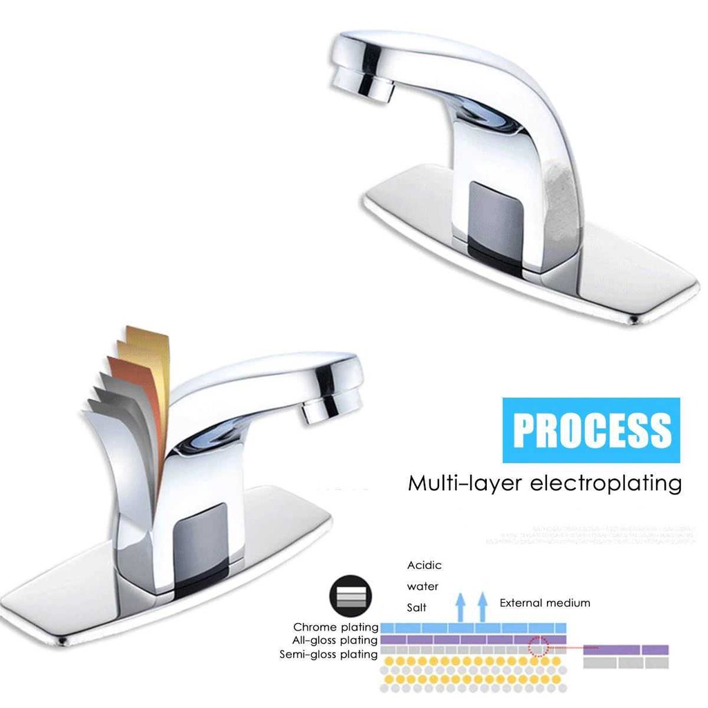 Kran Keran Wastafel cuci tangan Sensor Otomatis otomatik tanpa kontak Wastafel Touchless Bathroom Sink Faucet