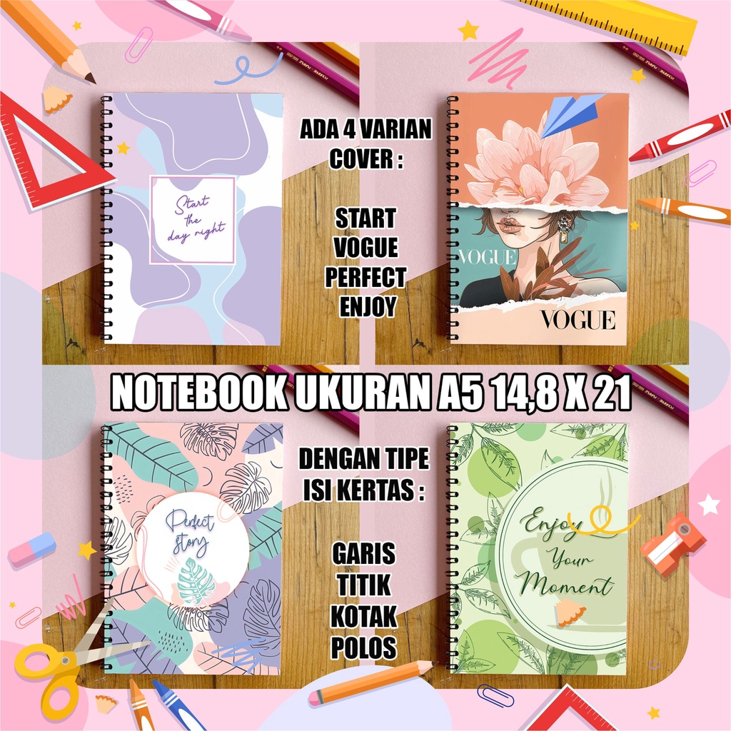 

BUKU CATATAN A5 / NOTE BOOK / NOTE BOOK SIMPLE / BUKU GARIS / BUKU SEKOLAH