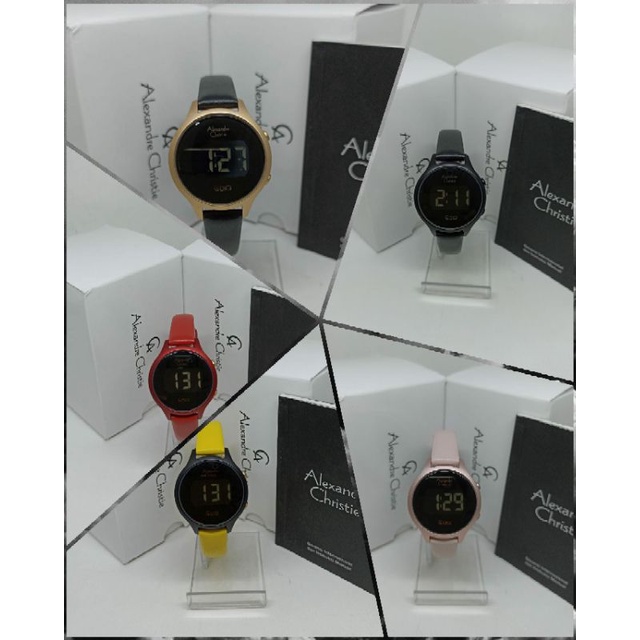 Jam Tangan Wanita Alexandre Christie 9379 AC9379 AC Digi Tali Kulit