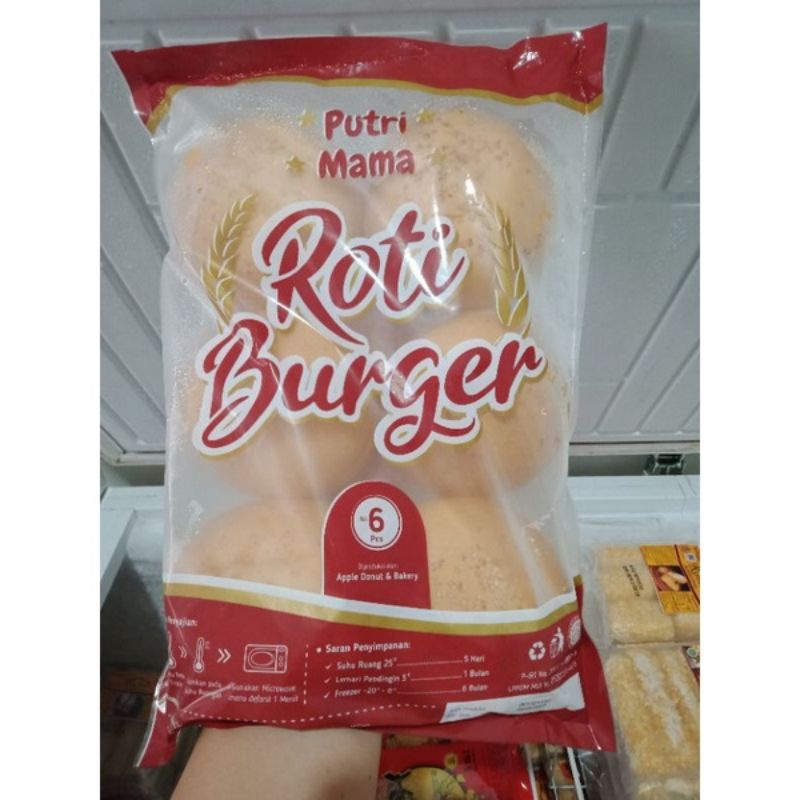 

Roti Burger Wijen Putri mama isi 6