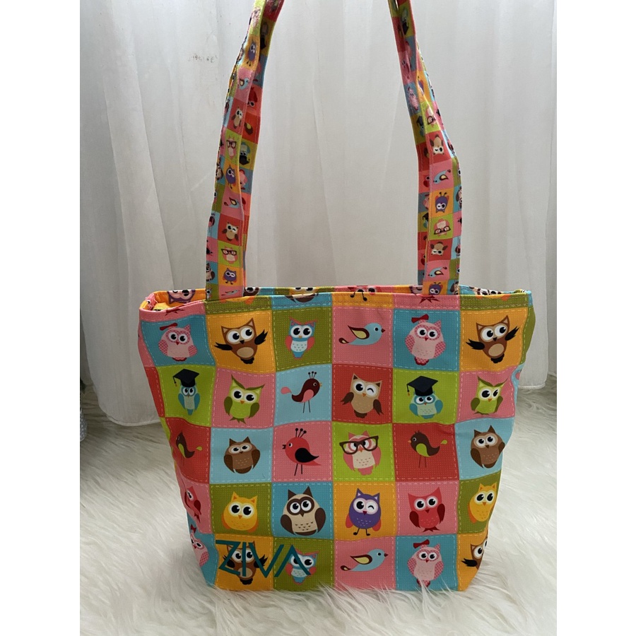 Ziva Printed Tote Bag (Owl)
