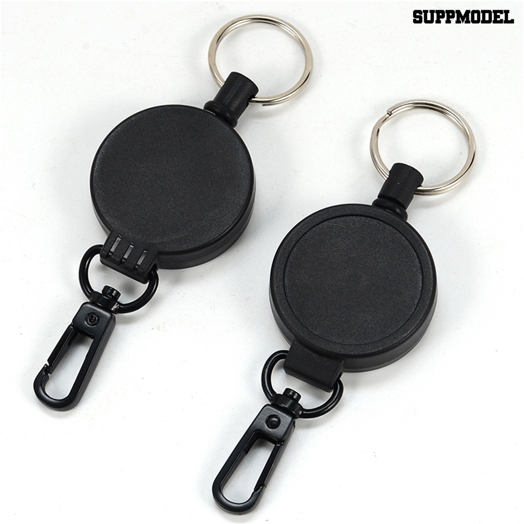 [SM] Gantungan Kunci Ditarik Portabel Anti Hilang Tahan Banting Tali Kawat Keyring Key Holder