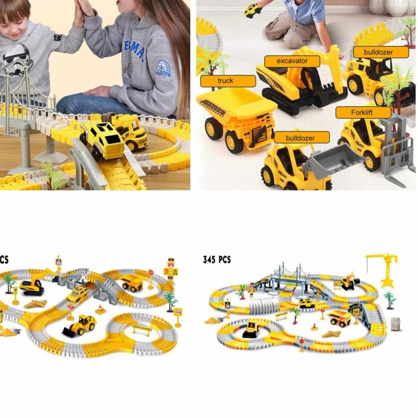❅ Maianan Anak DIY Rel Truck Konstruksi CITY TRUCK Create A Road ֍