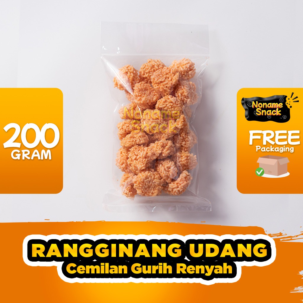 NoName Snack - Rangginang Bulat Beras Ketan Cemilan Grosir 200Gr