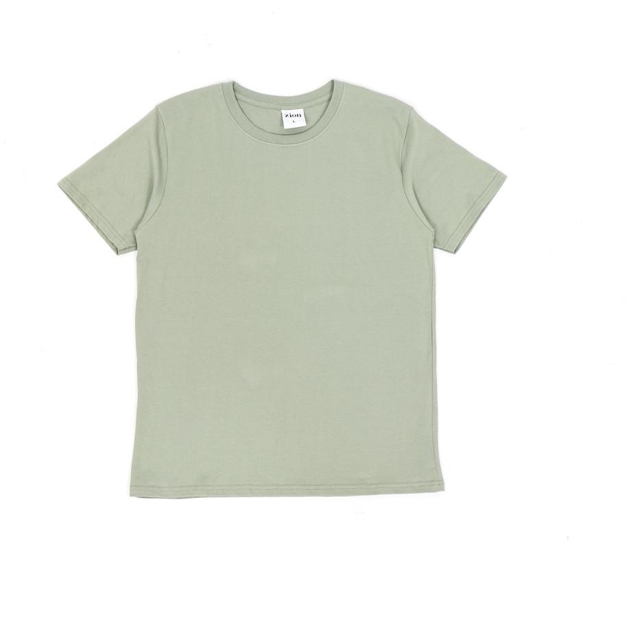 ➧ ZION Basic Kaos Polos Cotton Combed 24s - Sage Green ✻