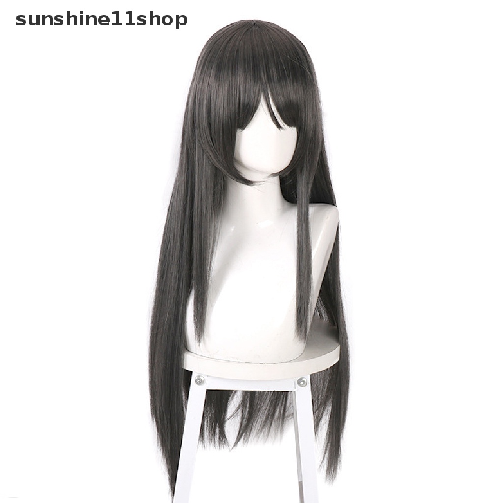 Wig Cosplay SHO Puella Magi Madoka Magica Akemi Homura Hitam Wig Lurus Panjang N