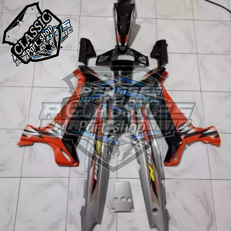 COVER BODY FIZ R FULL SET BODY HALUS FIZR ORANGE MILENIUM