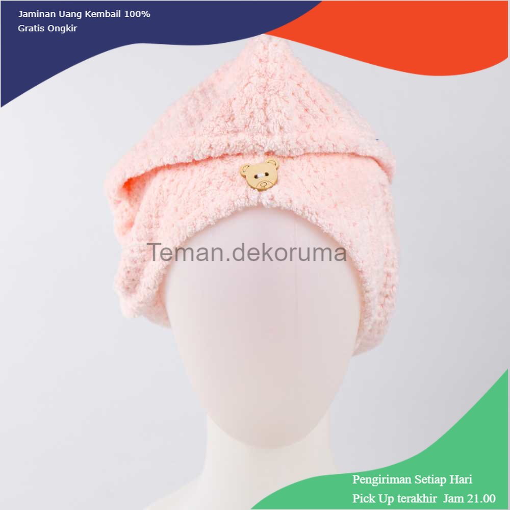 TD-KMN ERDONG Handuk Pengering Rambut Kepala Hair Wrap Drying Towel - FO60