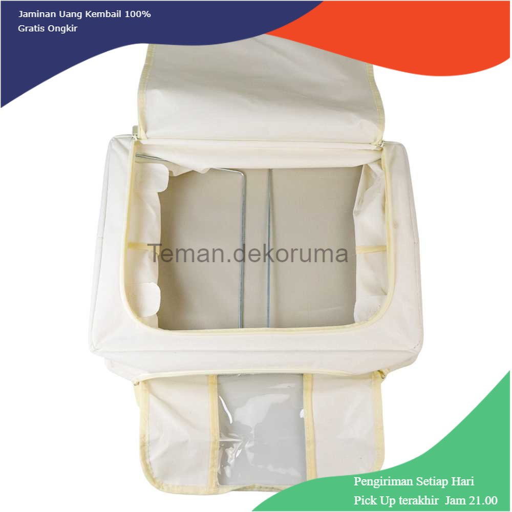 TD- TMP Joybos Kotak Pakaian Lipat Organizer Box Foldable 24L with Window - JB-24L