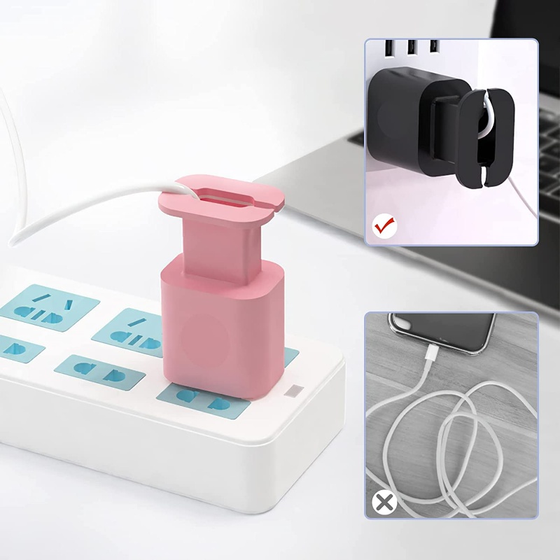 Charger Silicone Case Pelindung Kabel Data Winder Proteksi Anti Putus Penyimpanan Kabel 2in1 Silicone Charger Protector Data Cable Winder Perlindungan Anti Putus Penyimpanan Kabel