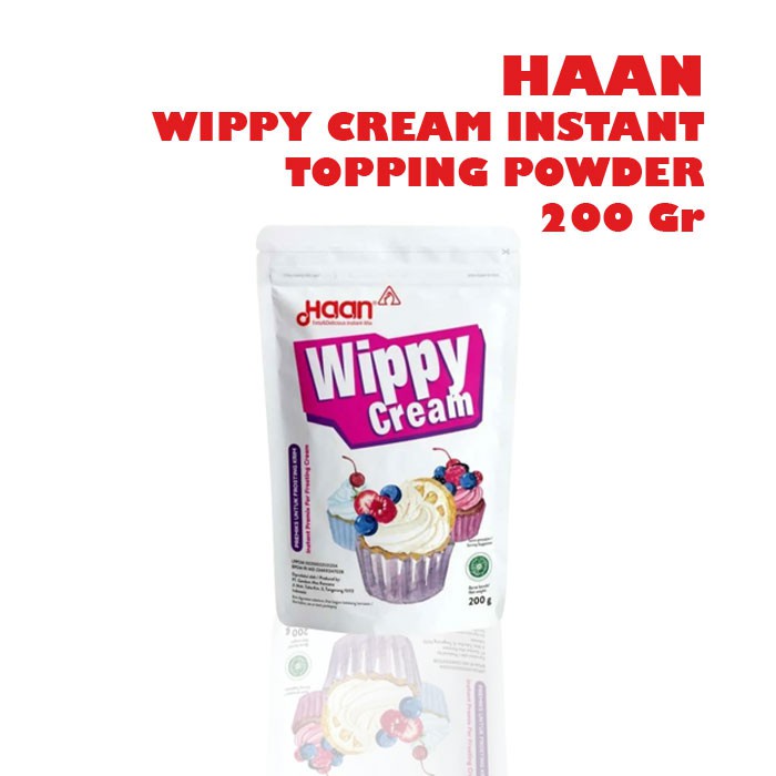 HAAN WHIPPED CREAM / WIPPY CREAM INSTANT TOPPING POWDER 200gr [POUCH]