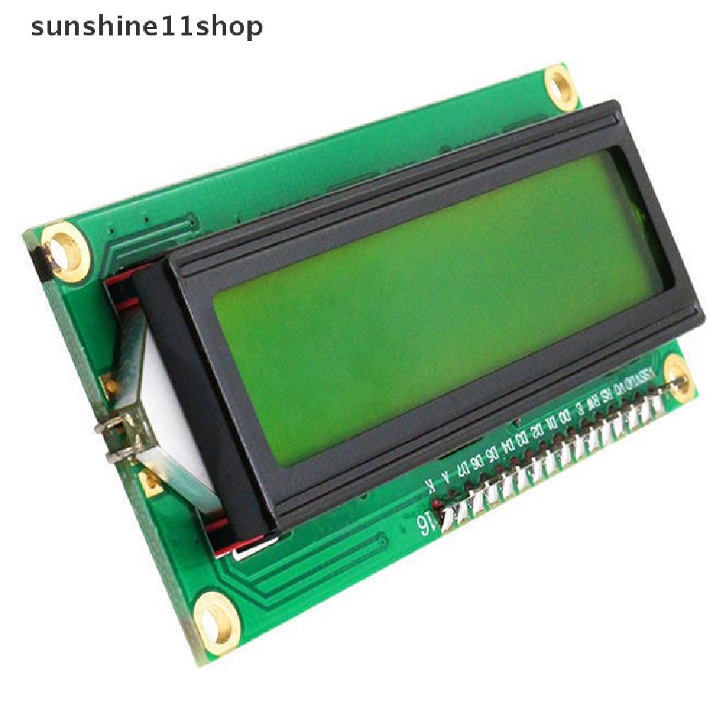 Sho MJT IIC/I2C 1602modul Kuning Layar Hijau LCD Display Module Controller Board Backlight Kuning Sudut Pandang Lebar Kontras Tinggi N