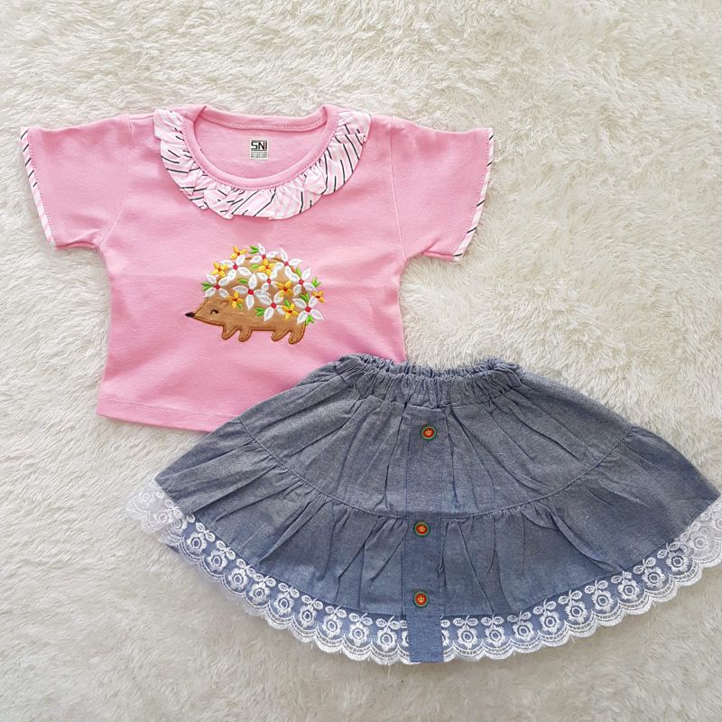 Baju Bayi Star Pinata Rok set