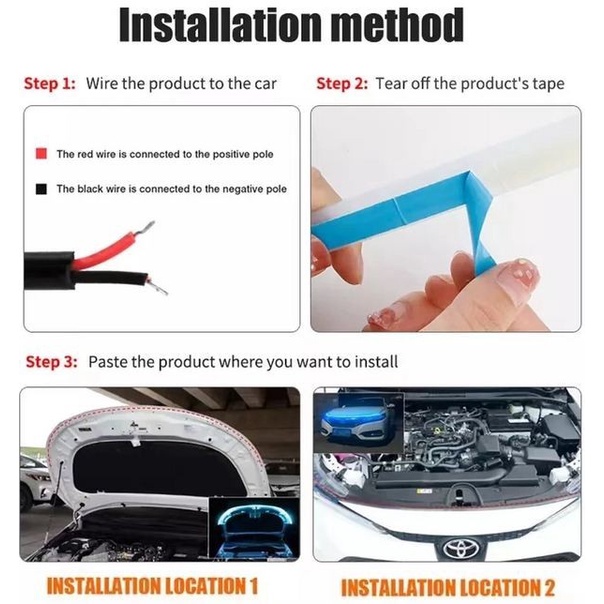 FMFIT DYNAMIC SCAN / Lampu LED alis car engine hood running mobil fleksibel