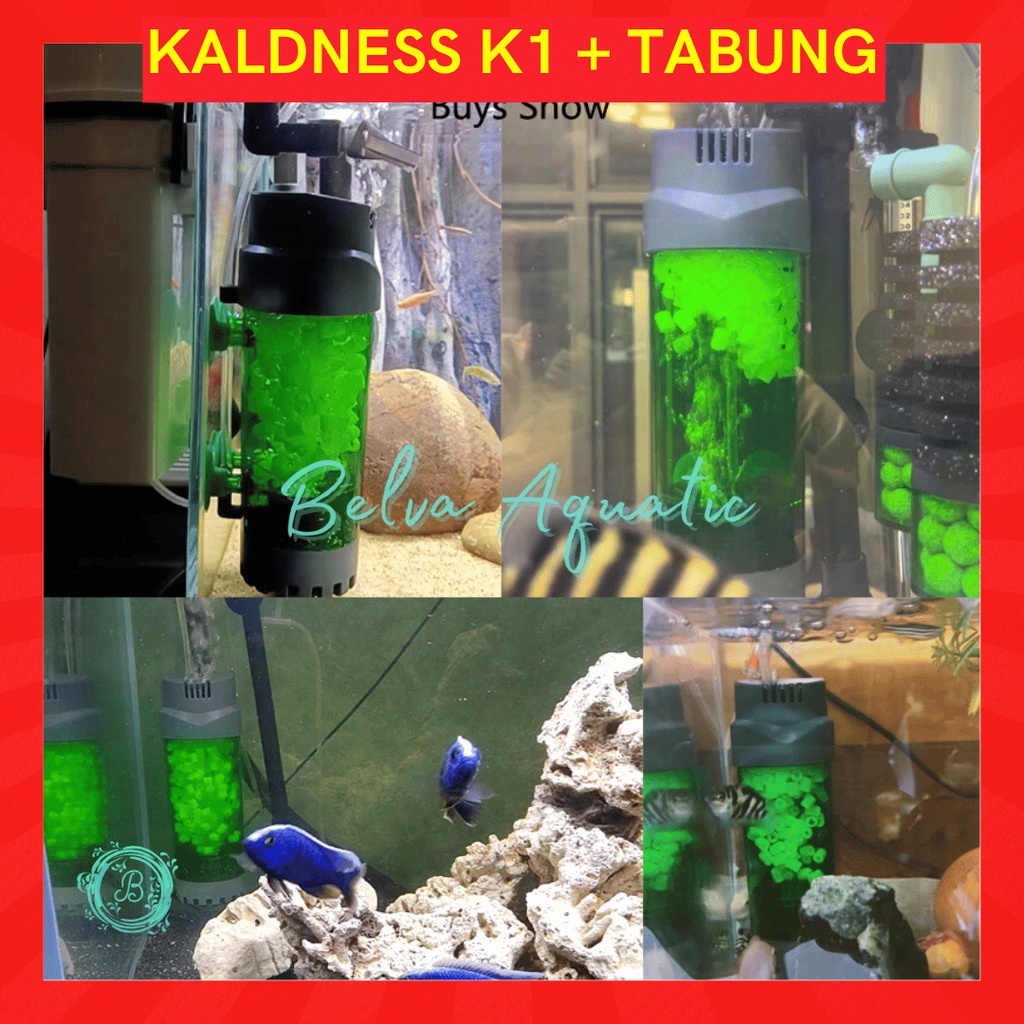 Filter Termos Kaldness K1 XI Aqua XI 600 Tabung Full Set Rumah Bakteri Kaldnes Media Filtrasi Biologis Aquarium Aquascape XI600 Bubble Moving Bed