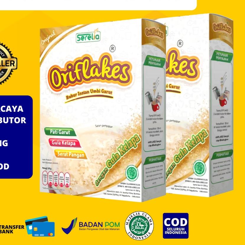 

☝ ORIFLAKES ORIGINAL Sereal Umbi Garut 350gram ⅍