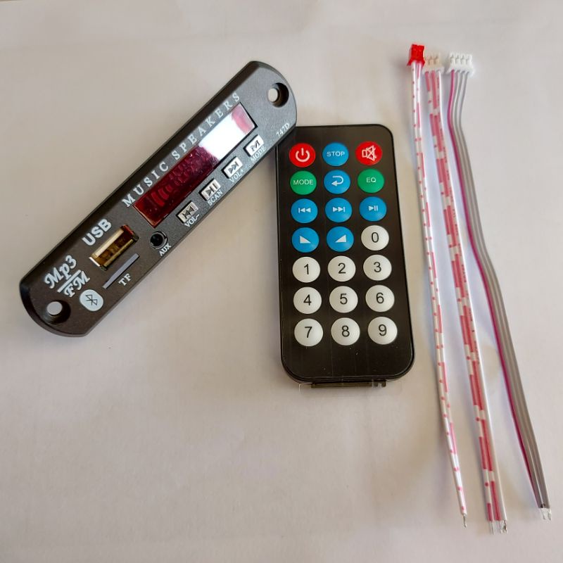 Kit Module Player USB MP3 Radio / Modul Mp3 Bluetooth Jadi Siap Pakai Adaptor (Lengkap Satu Set)