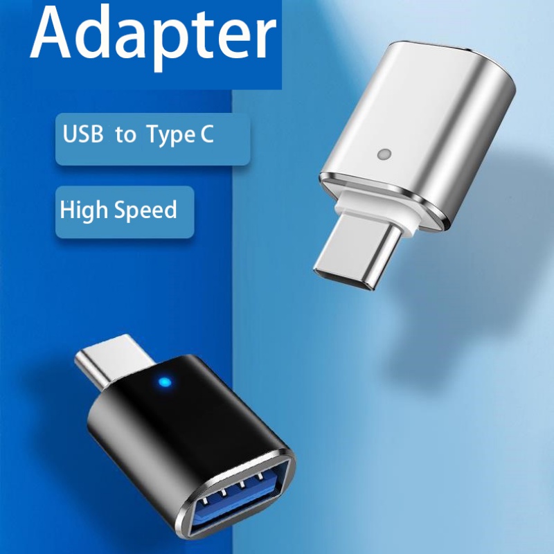 Adaptor 3A Aluminium Alloy USB Ke Tipe-C Female/Converter USB-C Untuk Komputer/Handphone Adaptor Konektor Kabel