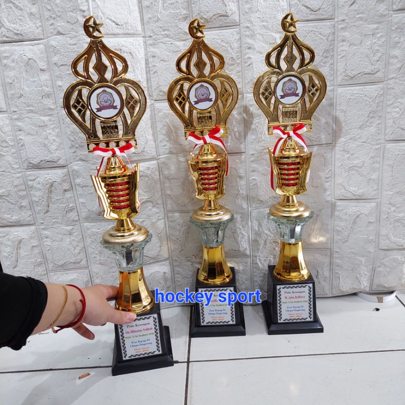 Trophy Piala Mesjid Manasik Custom Trophy Kaca Masjid ( Pagoda + Kaca )