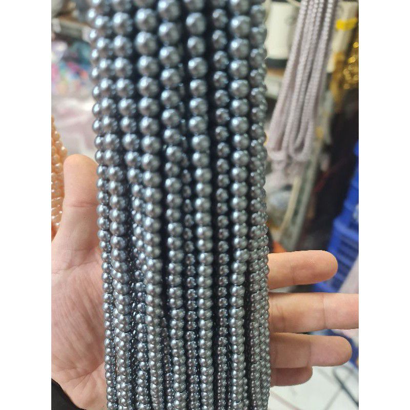 MUTIARA SINTETIS MUTSIN 6MM MOTE BERAT PER 1 RENTANG