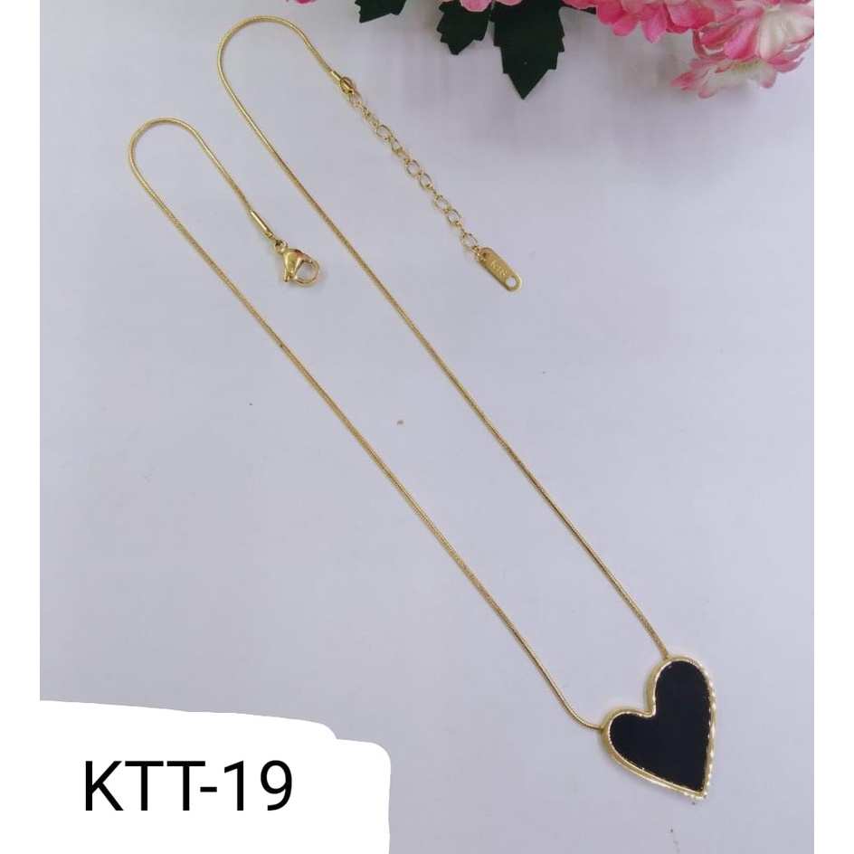 KALUNG TITANIUM EMAS LOVE HITAM TERMURAH / DUNIA GELANG TERBARU