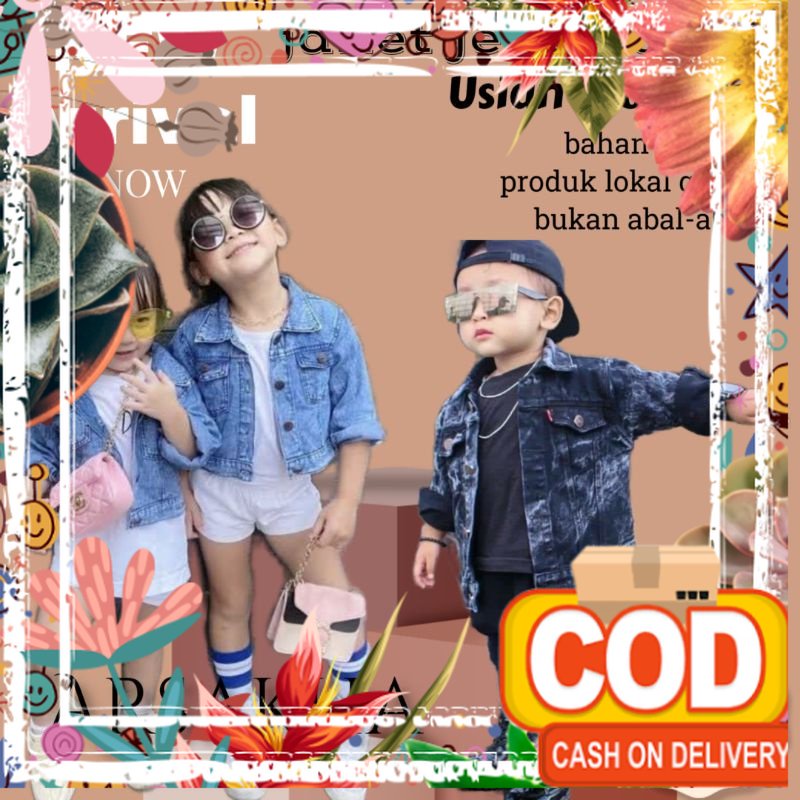 JAKET JEANS ANAK COWOK CEWEK USIA 2-8 TAHUN JAKET DENIM ANAK LAKI LAKI PEREMPUAN / heros tk