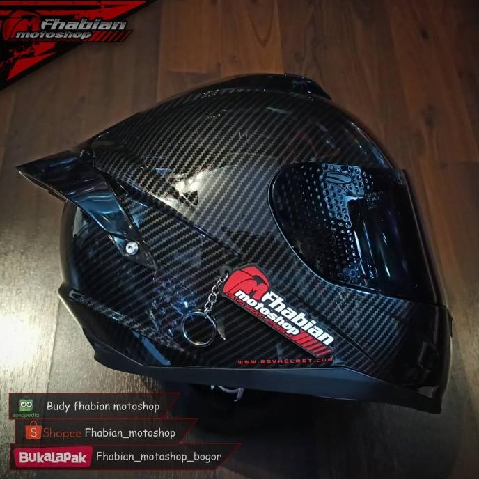 Helm RSV FF500 Motif Carbon Paket ganteng