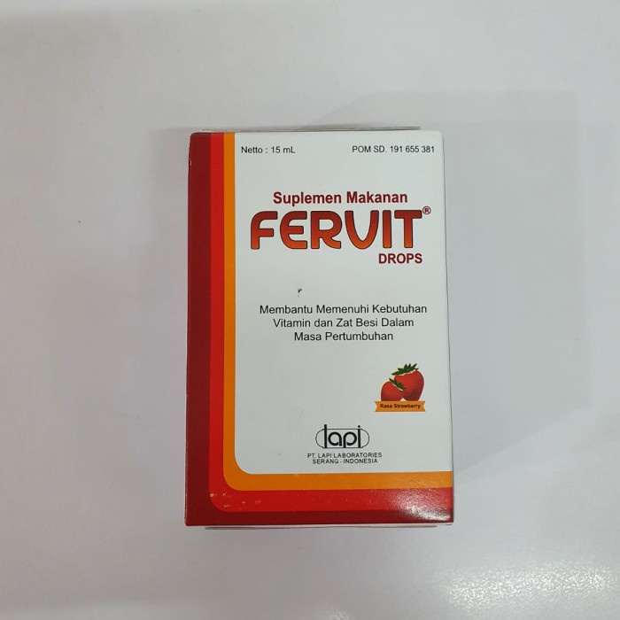 FERVIT DROP 15ML SUPLEMEN ZAT BESI BAYI < 12 BULAN DAN ANAK 1 - 2 TAHUN