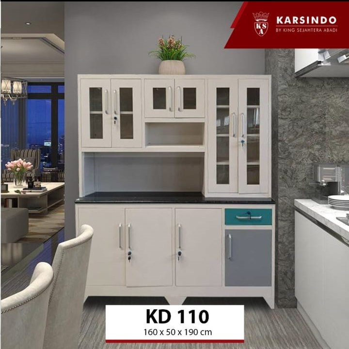 Lemari Sayur Import Plat Besi - Kitchen Set Minimalis uk 160cm - Tempat Penyimpanan Sayur - Berlaku 