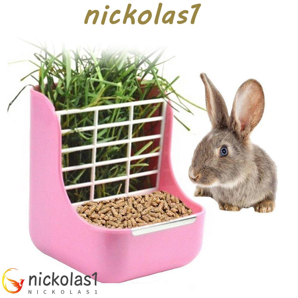 Nickolas1 Rabbit Hay Feeder 2in1 Chinchilla Guinea Pig Pet Feeding Rack Tempat Rumput Wadah Makanan Mangkuk Makan Kelinci