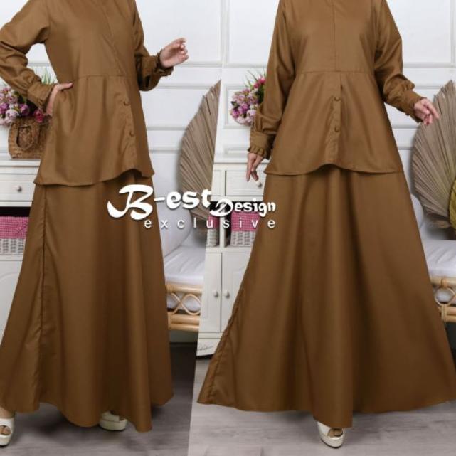 ✮ Gamis Dinas Keki / Khaki PNS Model Rok ➮