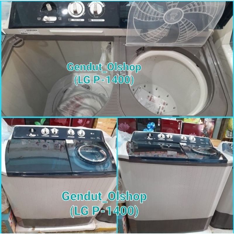 (Khusus Wilayah Kota Palembang) MESIN CUCI 2 TABUNG LG 14 KG/Mesin Cuci LG P-1400 (14KG) Palembang