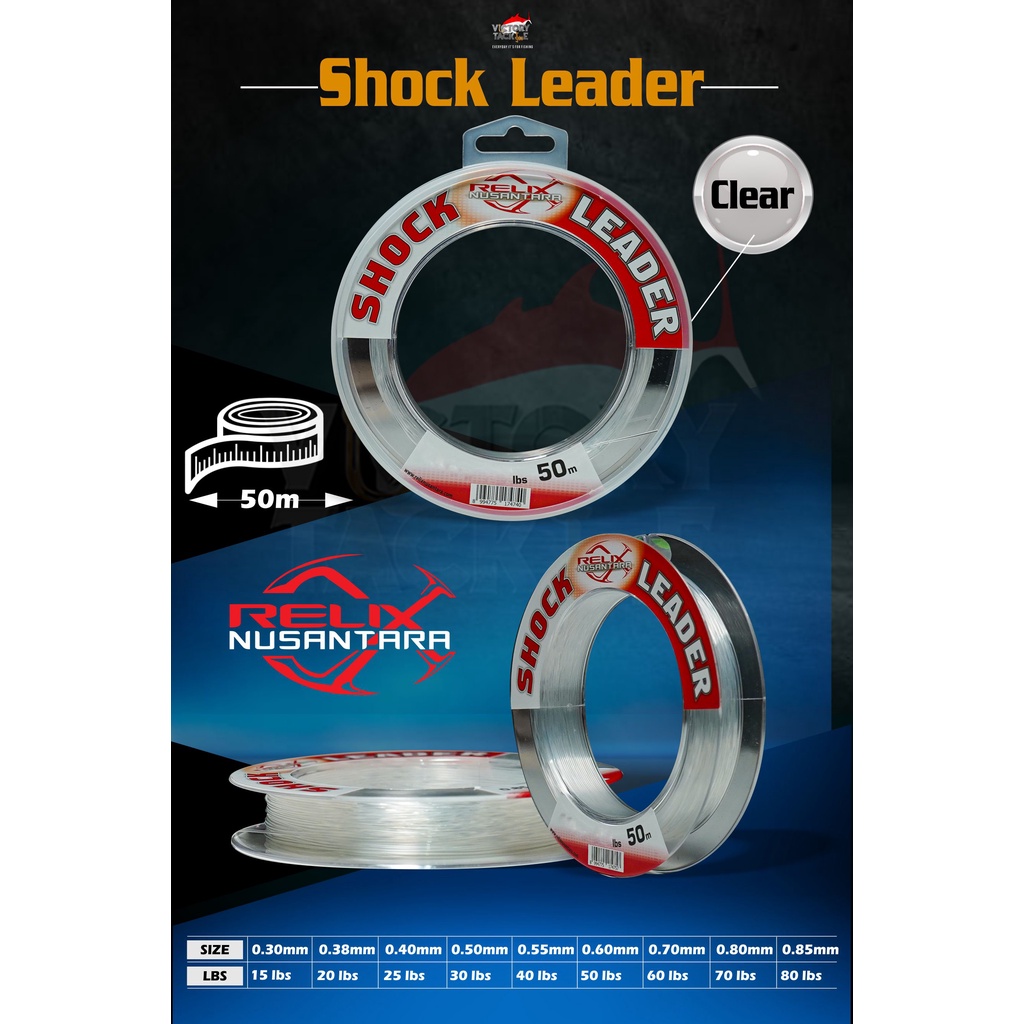 Senar Pancing Benang Leader RELIX NUSANTARA SHOCK LEADER
