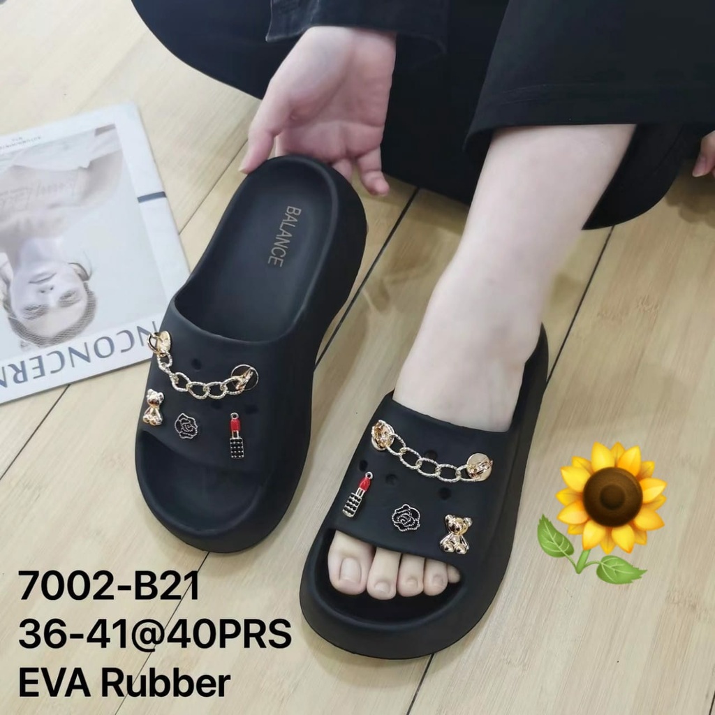 Sandal Karet Jelly Wedges Wanita Import Model Fashion Korea Terbaru Original Kekinian by AGUNG STYLE BALANCE 7628-A