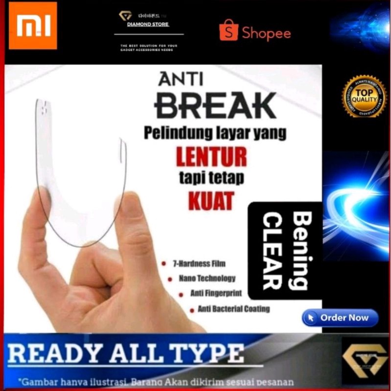 Xiaomi Redmi Tempered Anti Pecah Anti Break Anti Gores Clear TPU POCO X5 PRO F5 NOTE 12 PRO 12 PRO+ A2 2022