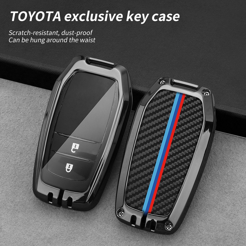 [Tersedia] Toyota Corolla CROSS CAMRY ALTIS 20212 2022 2020 2023 Keyless Remote Carbon Fiber Hard Case+Sarung Kunci Mobil Silikon