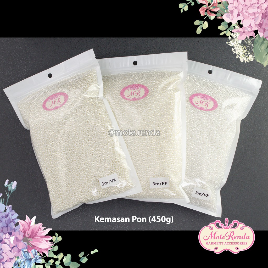 Mutiara bridal Orient/mutiara ringan, size 3-12mm kode 4PMB