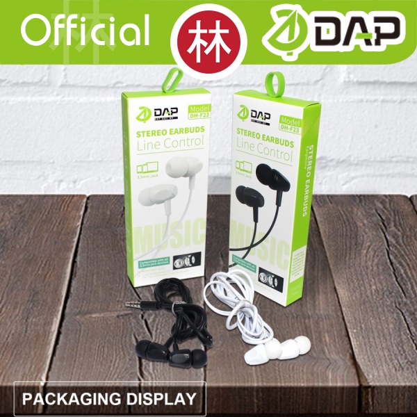 DAP DH-F23 Wired Headset Earphone Hifi Stereo Earbud Bass Built In Mic