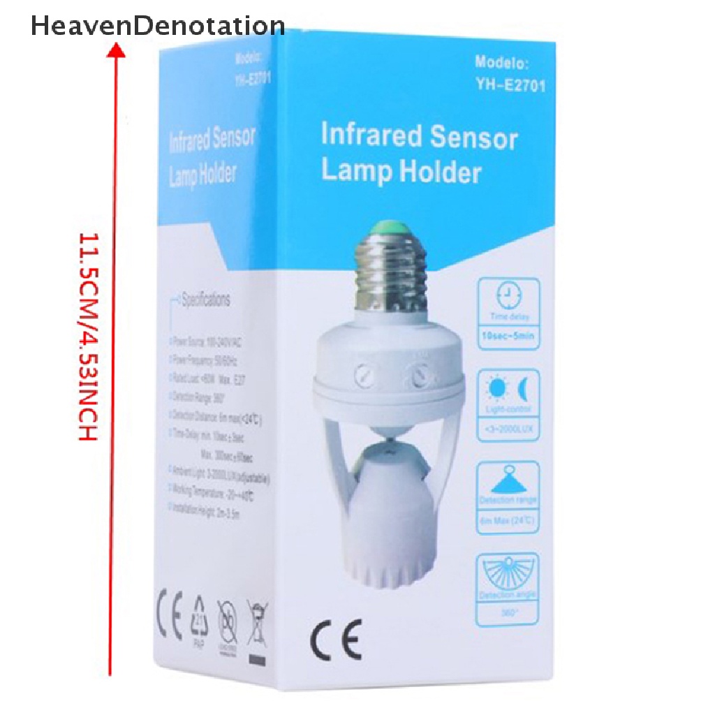 [HeavenDenotation] Dudukan Lampu Induksi Sekrup E27 Saklar Sensor LED E27 Safe Body Hol HDV