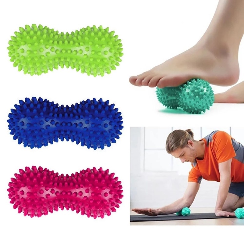 Pvc Fascia Ball Landak Alat Peanut Training Ball Rehabilitasi Untuk Plantar Spiky Massage Ball Bola Pijat Fasciitis Fitness Relief Stress Release