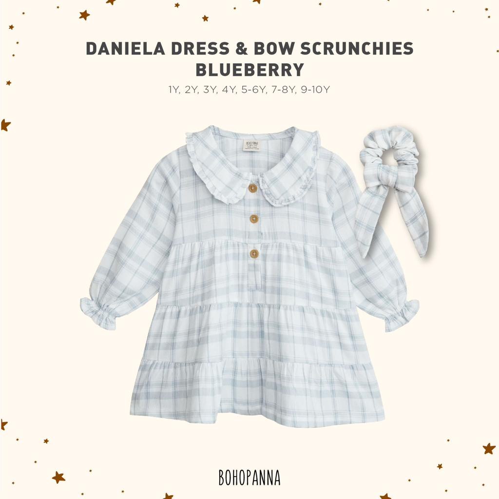 Baju Bayi Dress &amp; Bow Anak Bohopanna - Daniela Scrunchies 1-4 Tahun