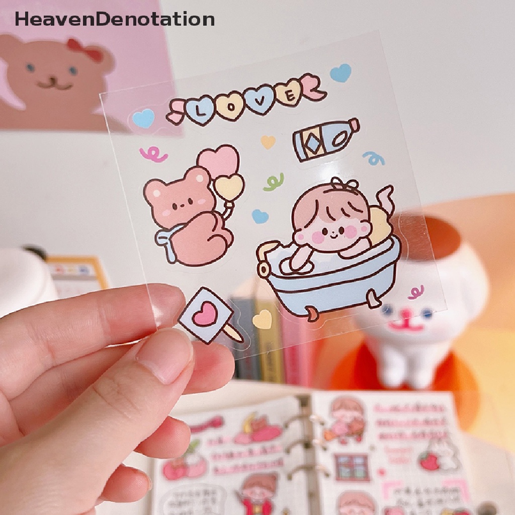 [HeavenDenotation] 20lembar Stiker Motif Kartun Desain Scrapbook Bahan Hias Hadiah HDV