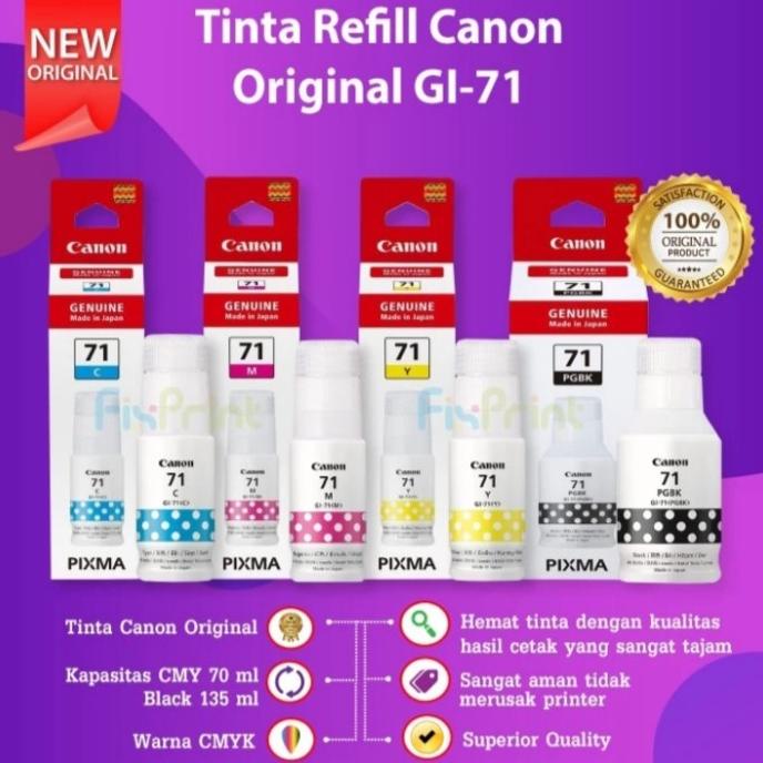 

1 SET TINTA REFFIL CANON GI-71 ORIGINAL 100%