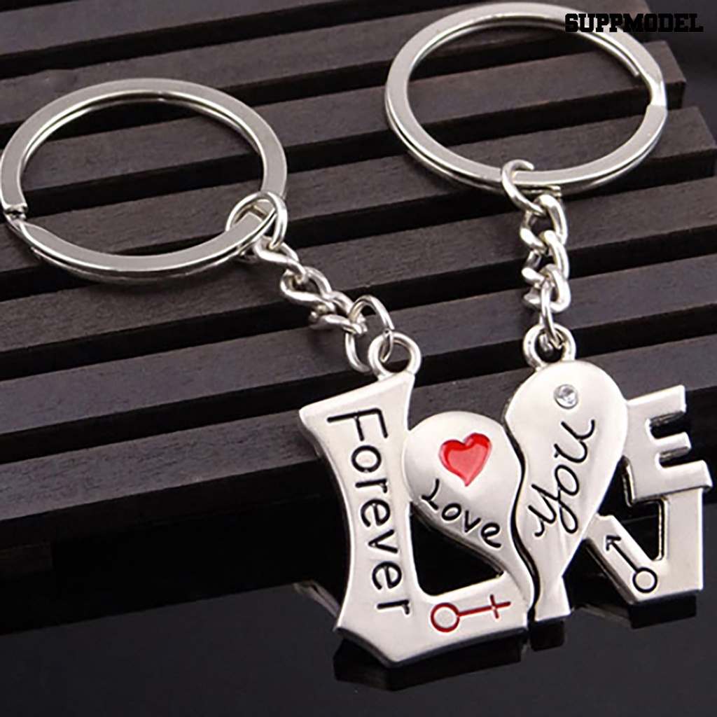 [SM] 1pasang Key Finder Ringan Tahan Karat Permukaan Halus Cincin Kunci Cewek Untuk Wanita