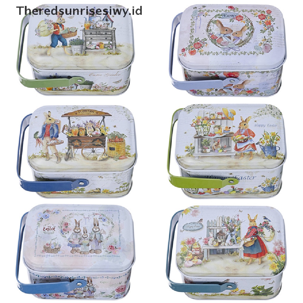 # Baju Lebaran # Tempat Penyimpanan Koper Kecil Vintage Tinplate Candy Box Gift Box Dekorasi Paskah~