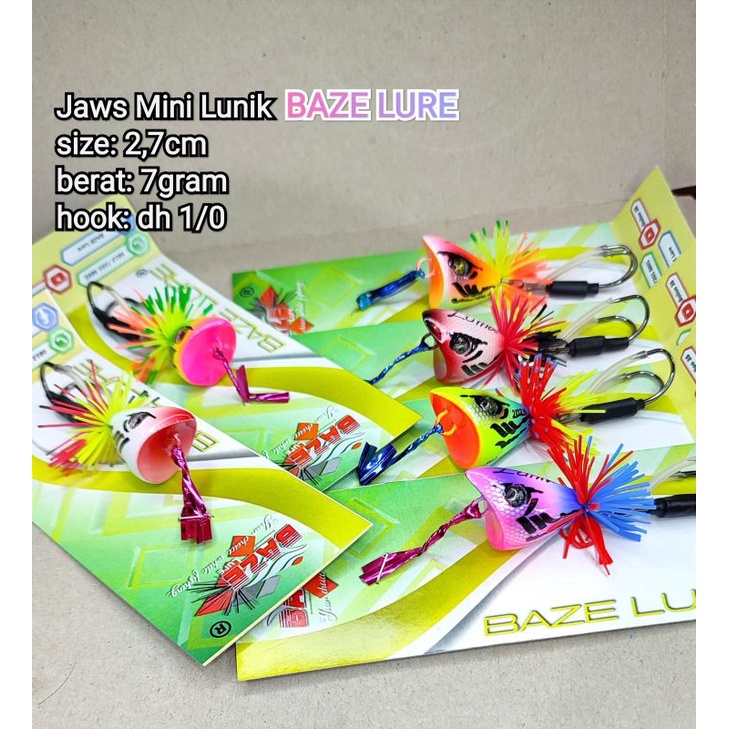 JAWS MINI LUNIK BAZE LURE. umpan pancing. umpan mainan. umpan casting