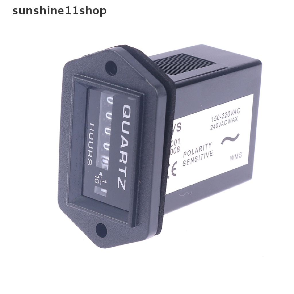 Sho 1PC 6digit 220V AC Hour Meter, Timer Counter Tertutup Lengkap 12v-36v dc N