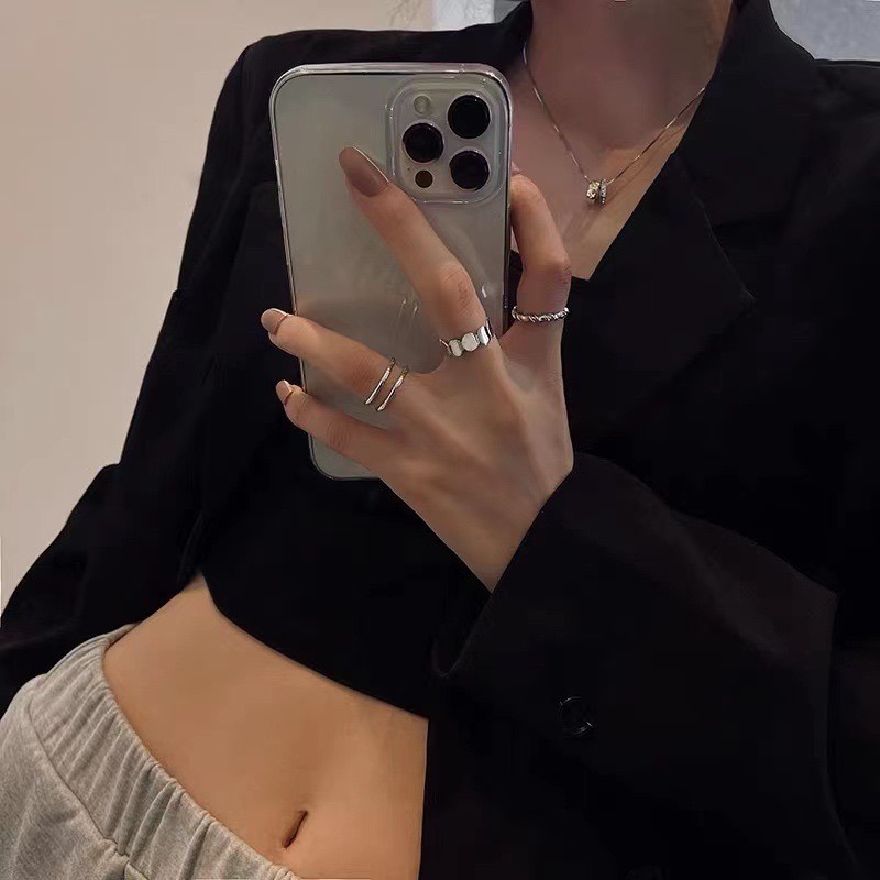 MORYMOSHI C20 Cincin Wanita 3pcs Set Fashion Korea